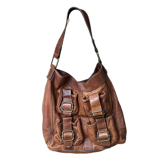 Banana Republic Ashbury Large Leather Shoulder Bag Hobo - Picture 7 of 13